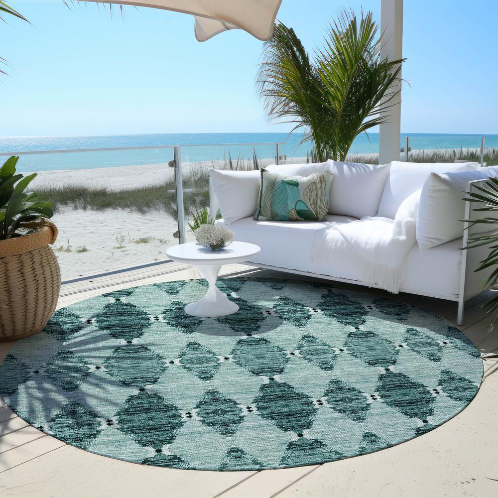 Chantille ACN610 Teal 8' x 8' Rug. Picture 8