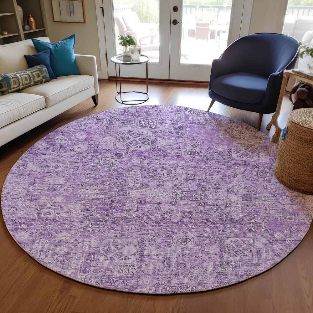 Chantille ACN611 Purple 8' x 8' Rug. Picture 6
