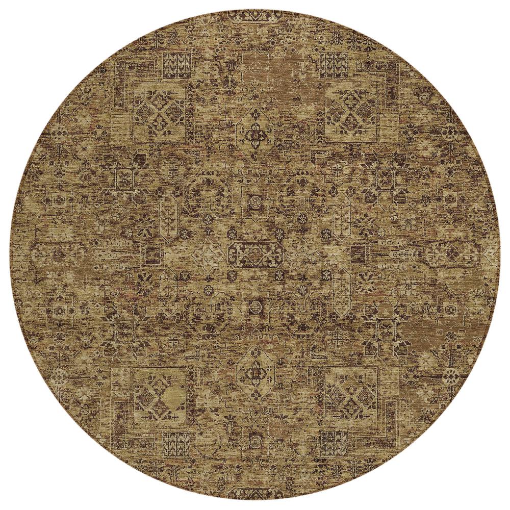 Chantille ACN611 Brown 8' x 8' Rug. Picture 1