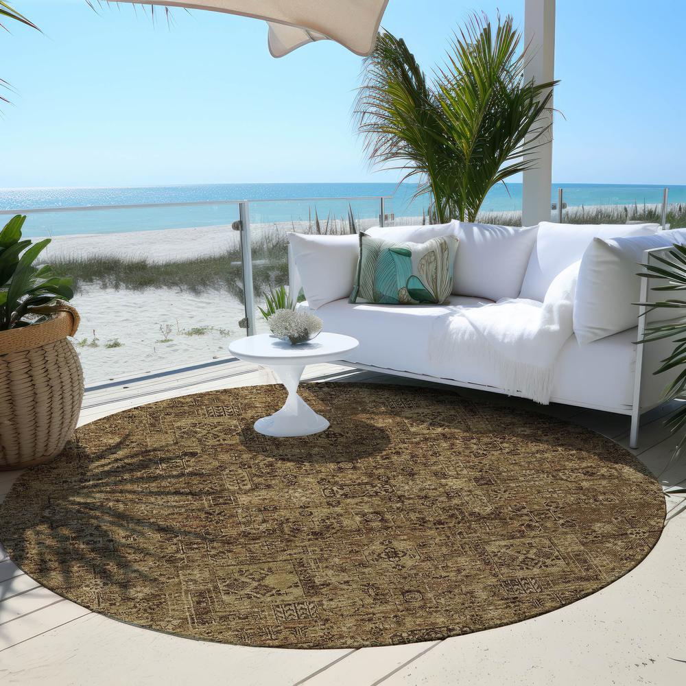 Chantille ACN611 Brown 8' x 8' Rug. Picture 7