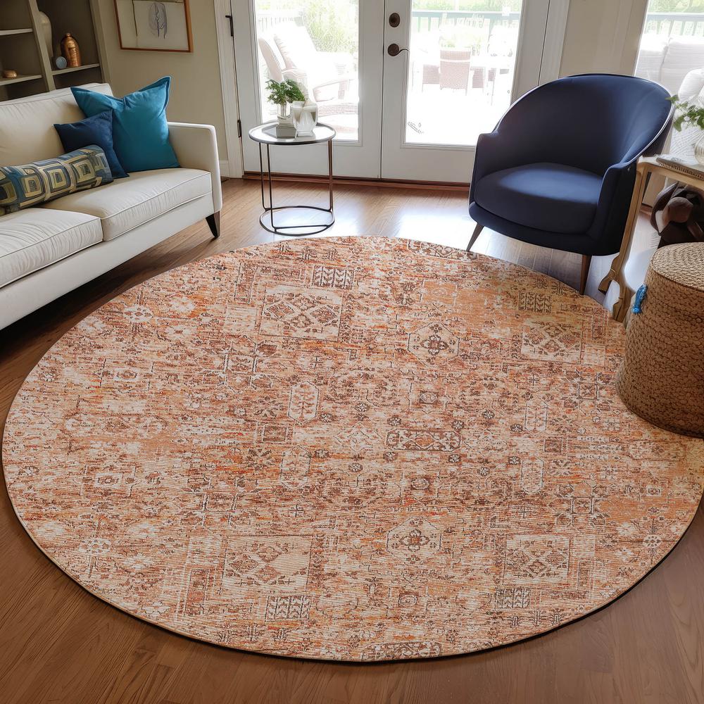 Chantille ACN611 Orange 8' x 8' Rug. Picture 7