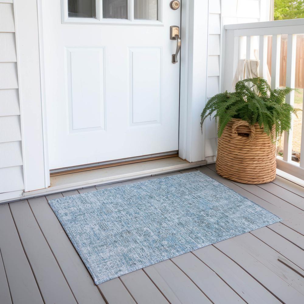 Chantille ACN611 Blue 1'8" x 2'6" Rug. Picture 7