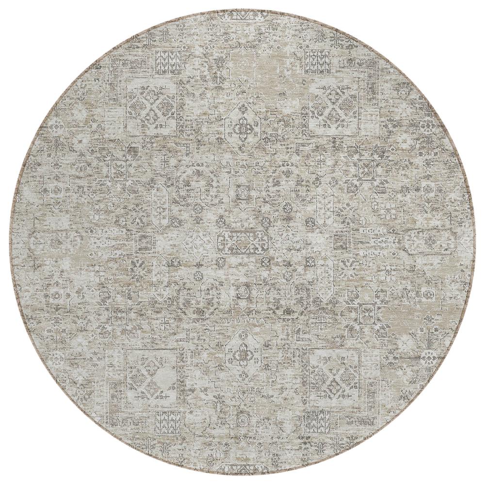 Chantille ACN611 Brown 8' x 8' Rug. Picture 1