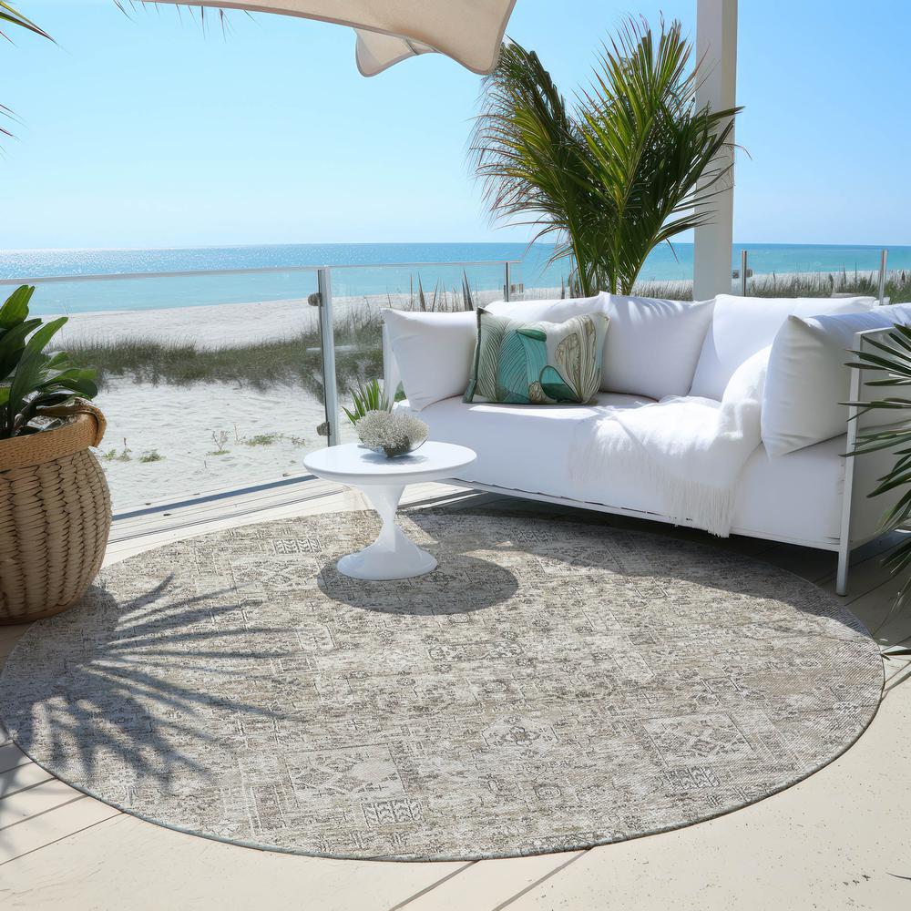 Chantille ACN611 Brown 8' x 8' Rug. Picture 7