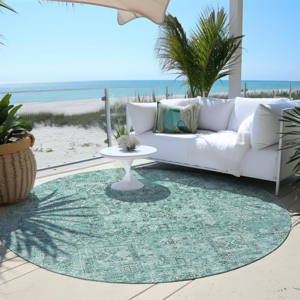Chantille ACN611 Teal 8' x 8' Rug. Picture 7