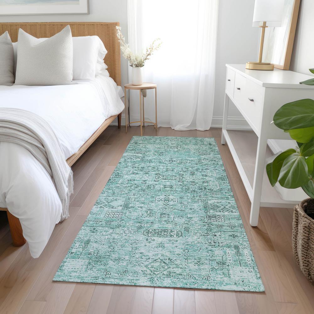 Chantille ACN611 Teal 2'3" x 7'6" Rug. Picture 6