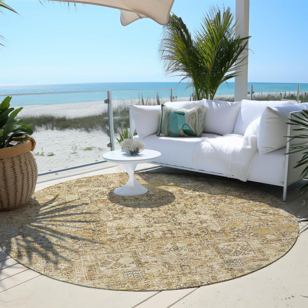 Chantille ACN611 Gold 8' x 8' Rug. Picture 7
