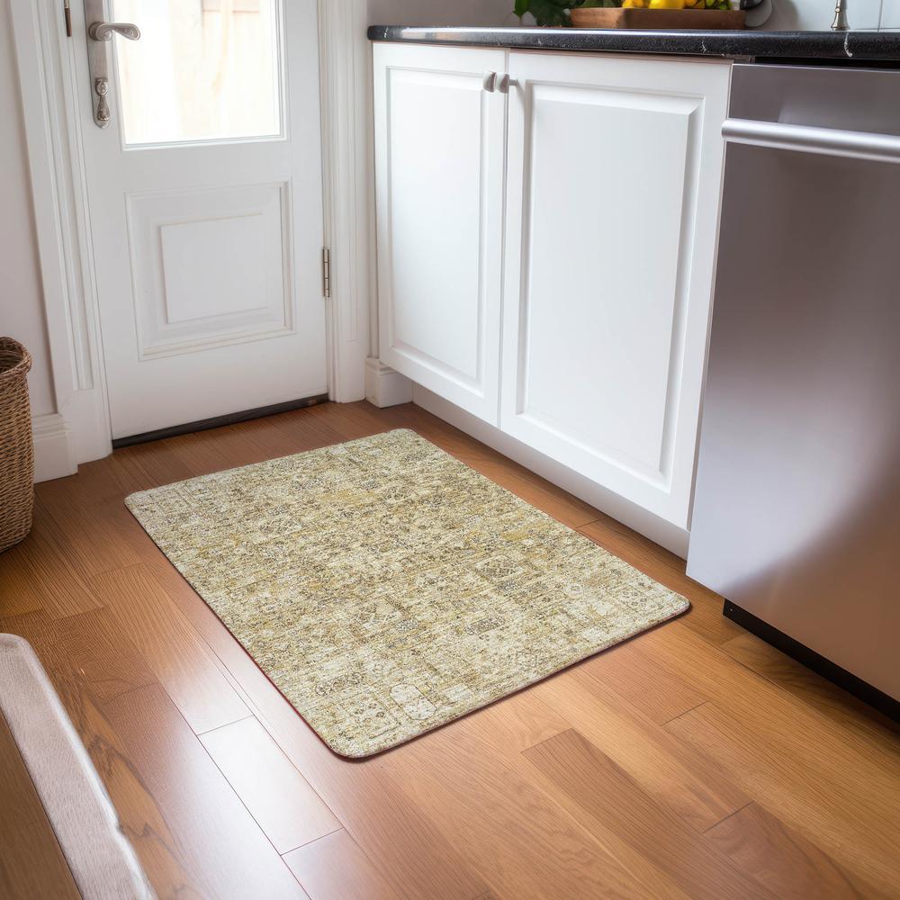 Chantille ACN611 Gold 1'8" x 2'6" Rug. Picture 6