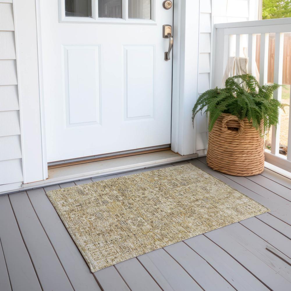 Chantille ACN611 Gold 1'8" x 2'6" Rug. Picture 7