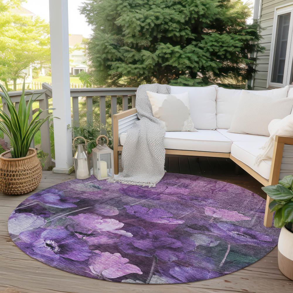 Chantille ACN613 Purple 8' x 8' Rug. Picture 7