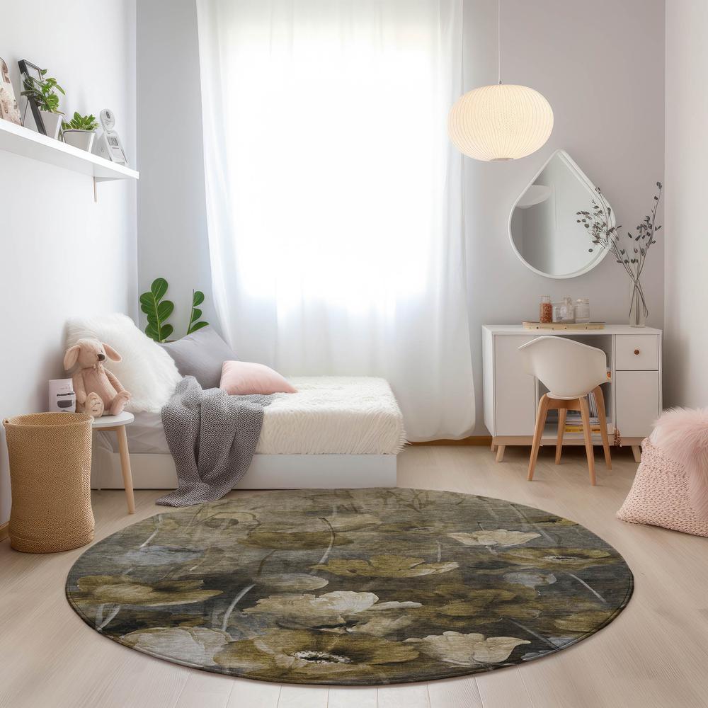 Chantille ACN613 Brown 8' x 8' Rug. Picture 6