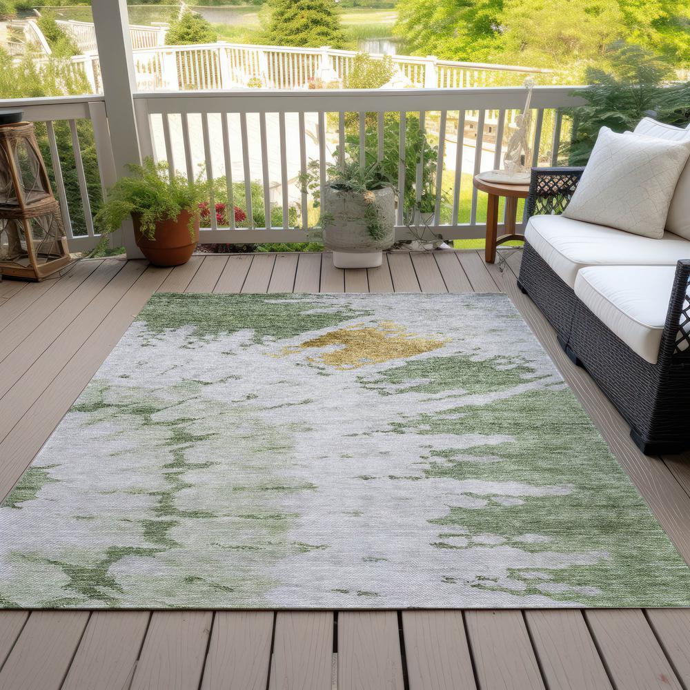 Chantille ACN614 Green 2'6" x 3'10" Rug. Picture 8