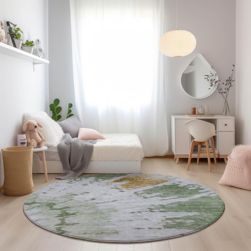 Chantille ACN614 Green 8' x 8' Rug. Picture 6