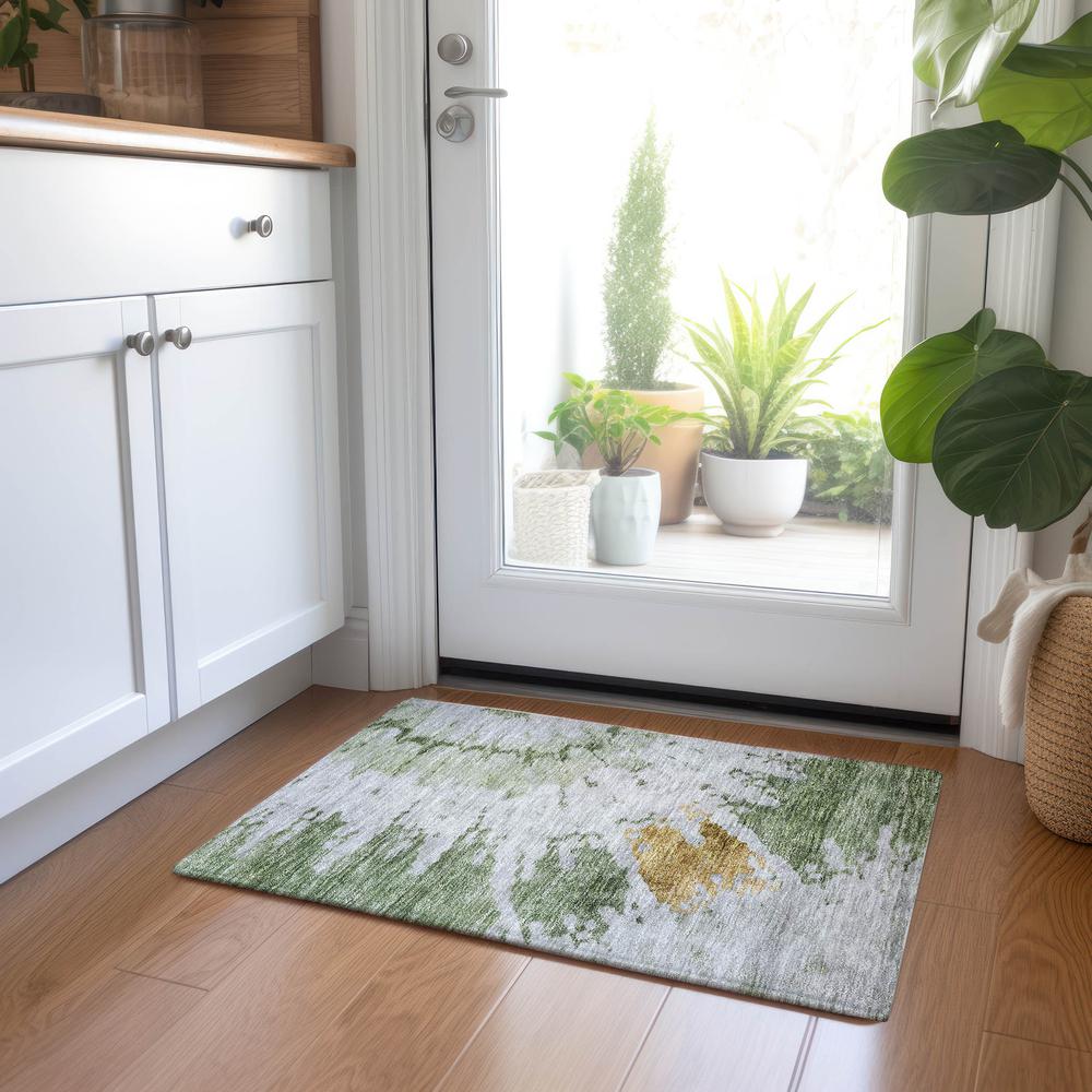 Chantille ACN614 Green 1'8" x 2'6" Rug. Picture 6