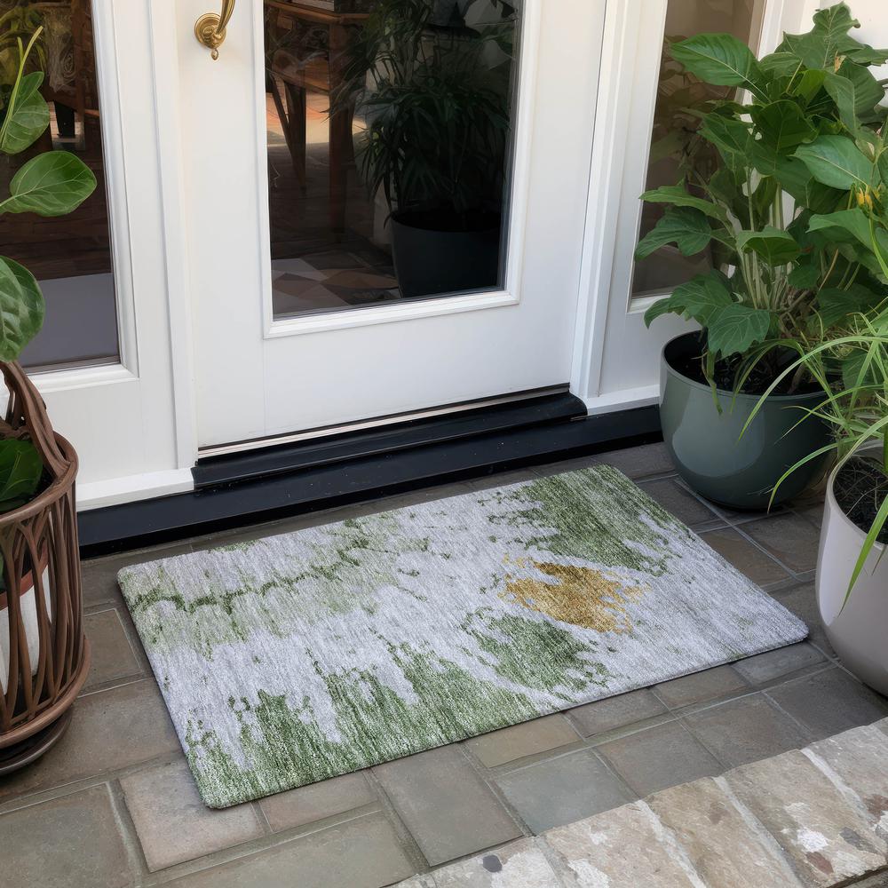 Chantille ACN614 Green 1'8" x 2'6" Rug. Picture 7