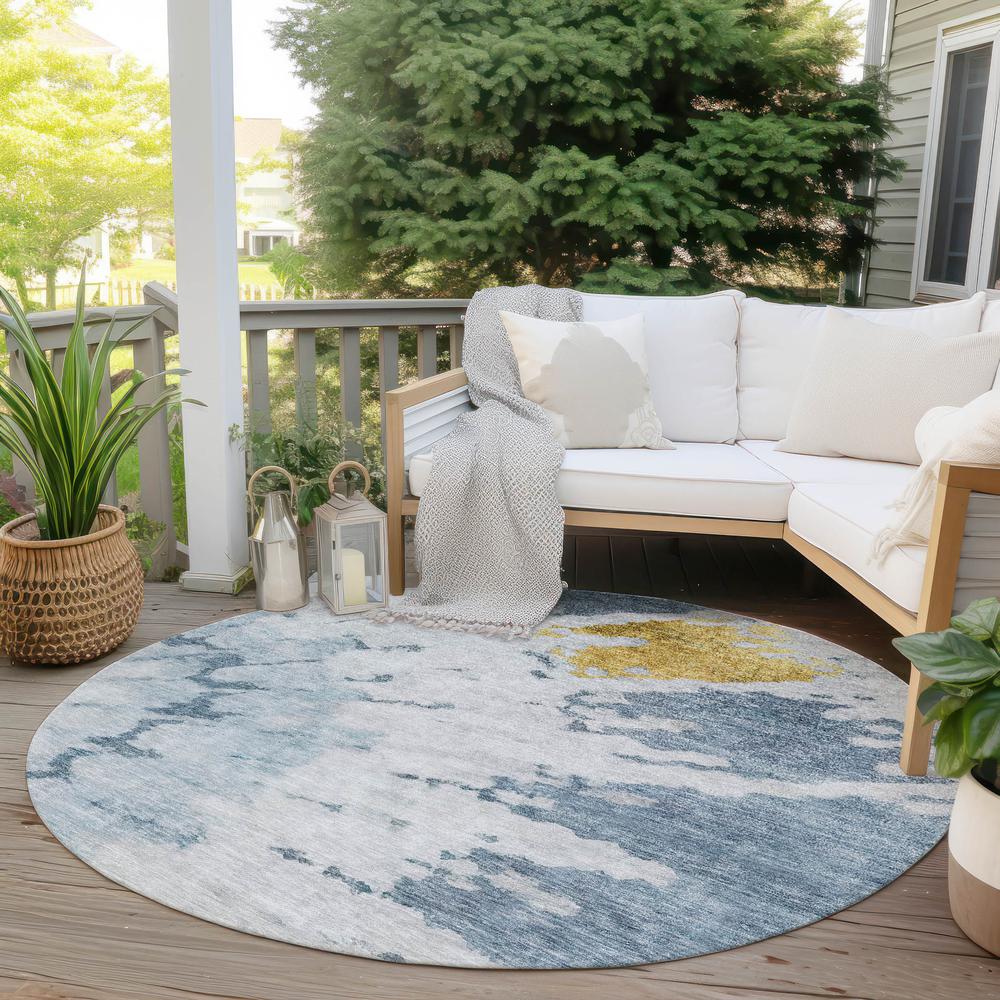 Chantille ACN614 Blue 8' x 8' Rug. Picture 7