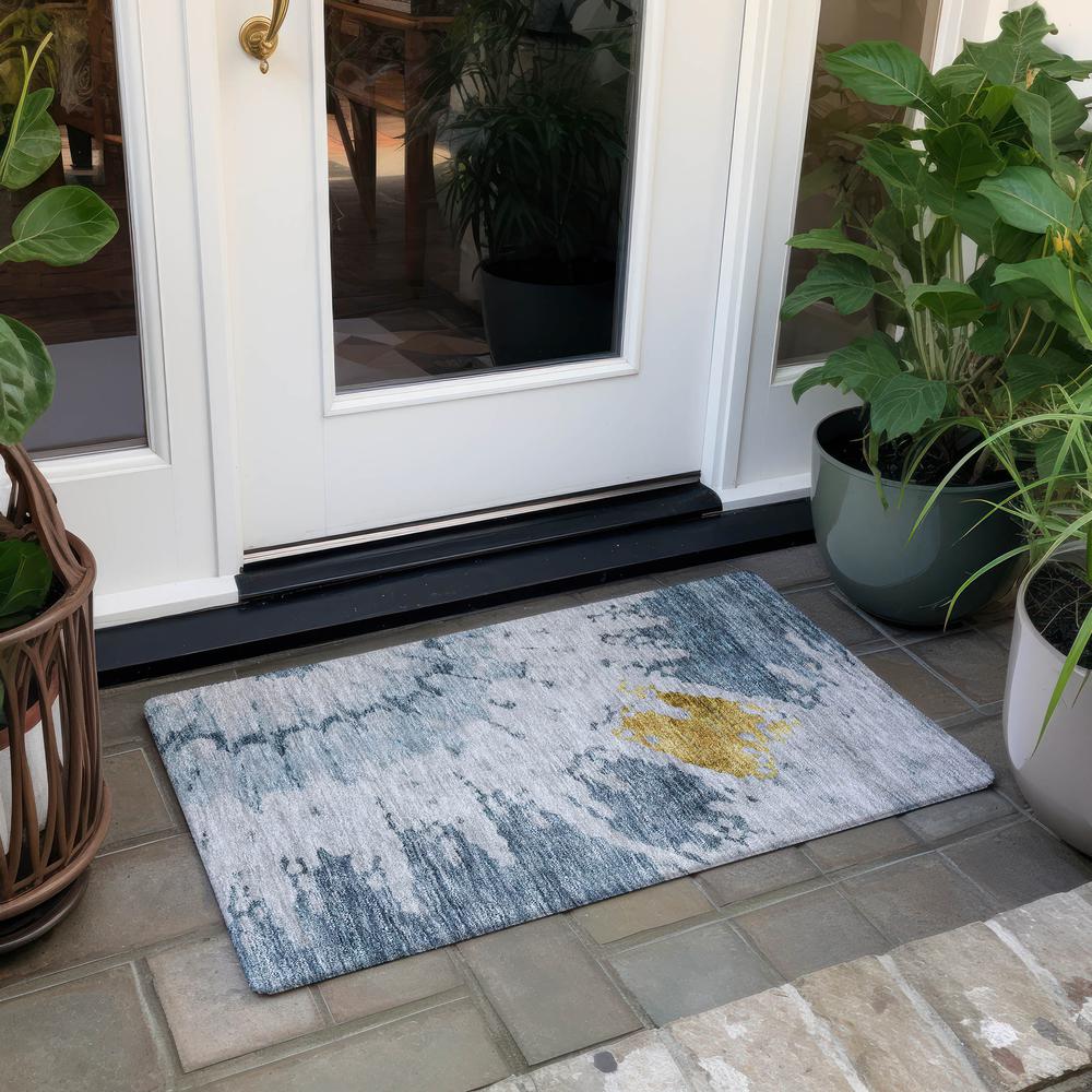 Chantille ACN614 Blue 1'8" x 2'6" Rug. Picture 8