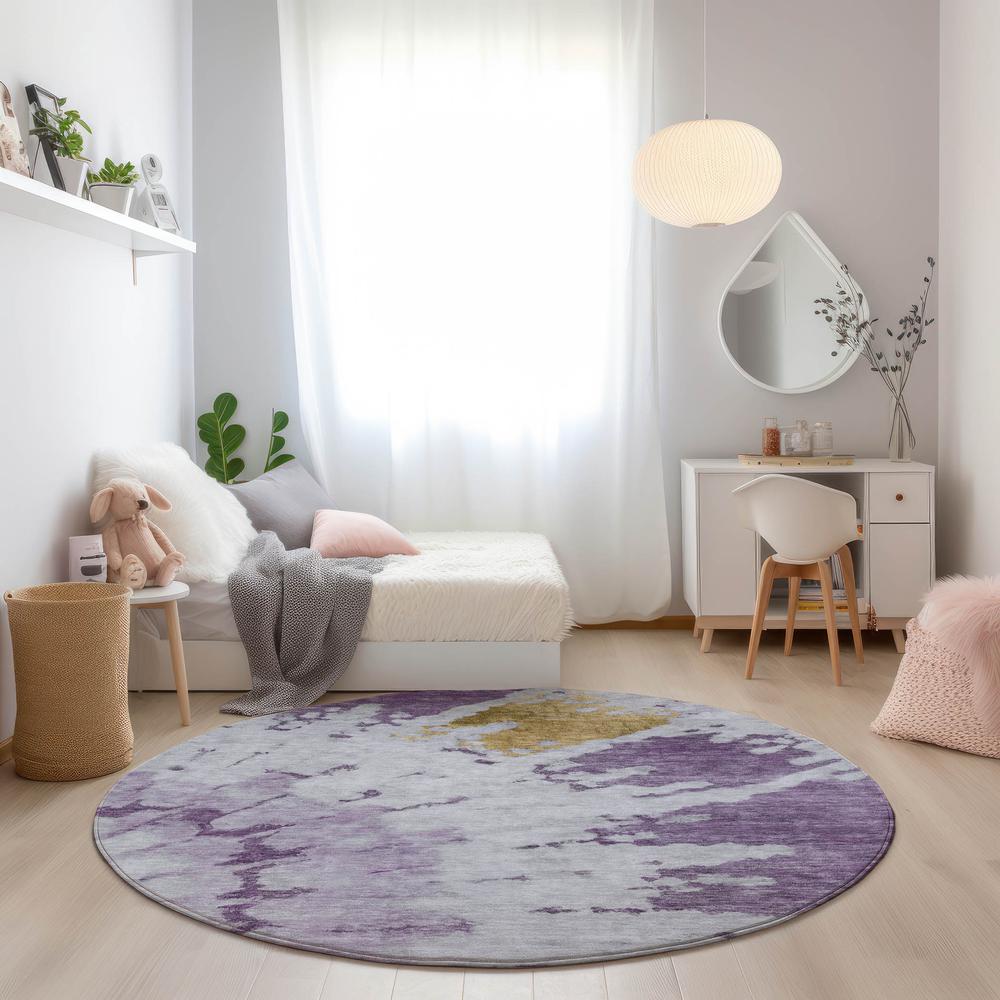 Chantille ACN614 Purple 8' x 8' Rug. Picture 6