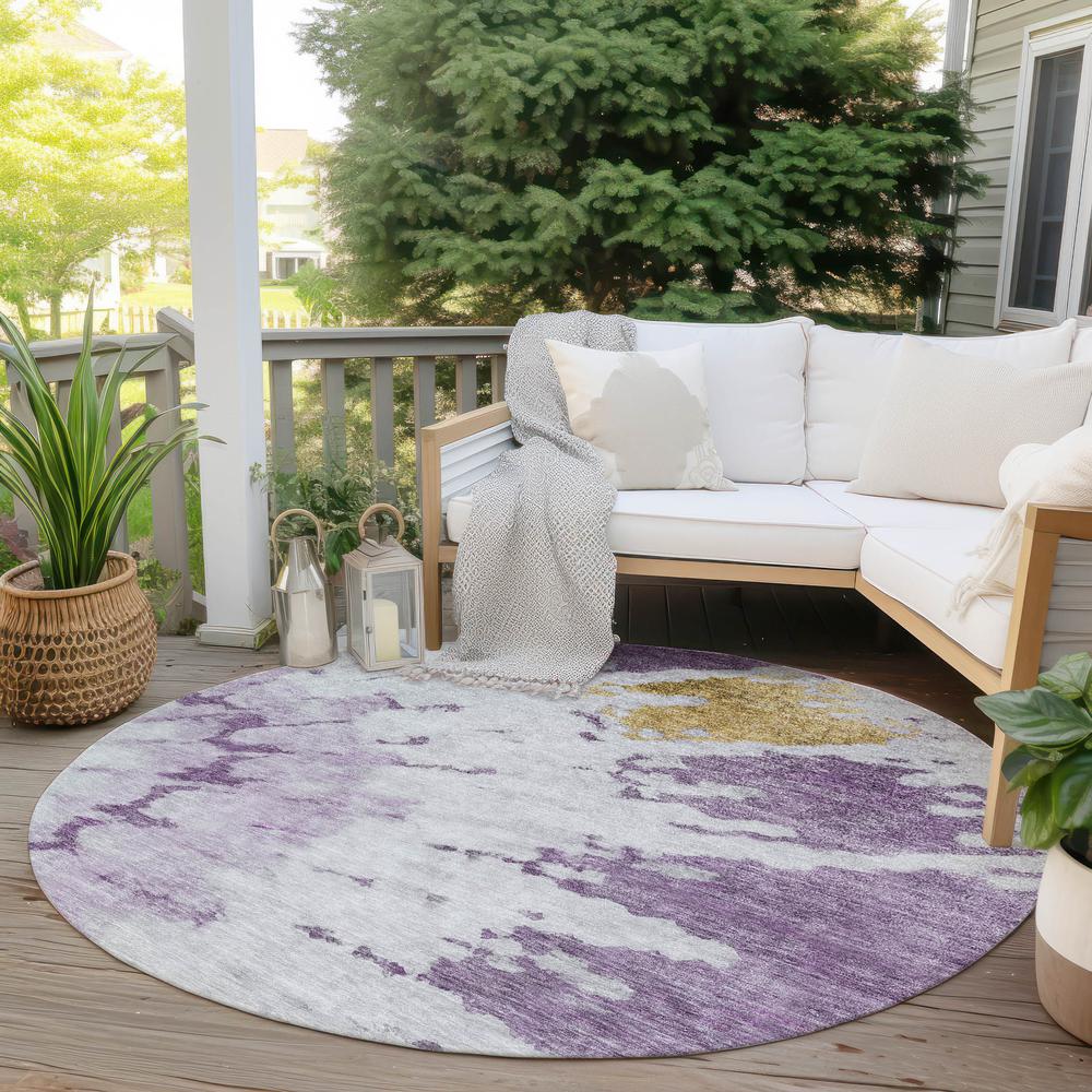 Chantille ACN614 Purple 8' x 8' Rug. Picture 7