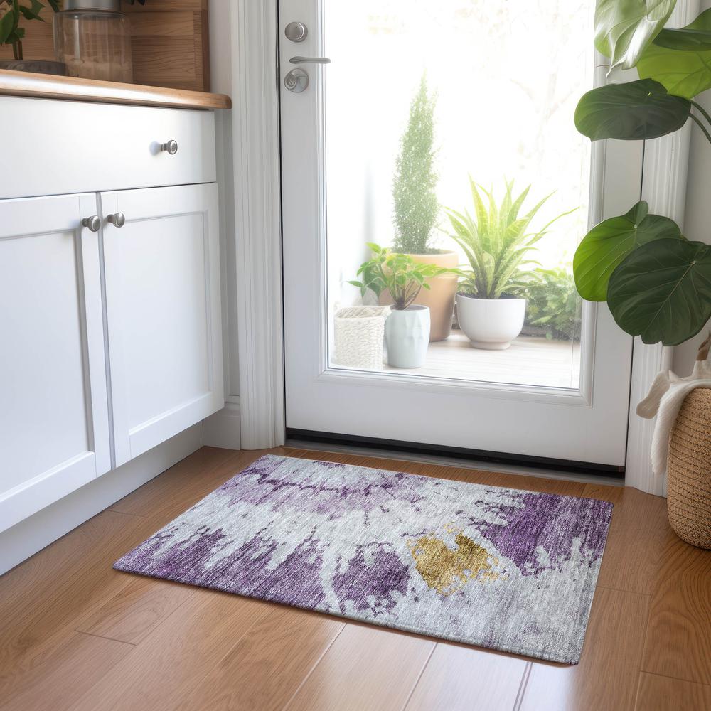 Chantille ACN614 Purple 1'8" x 2'6" Rug. Picture 6