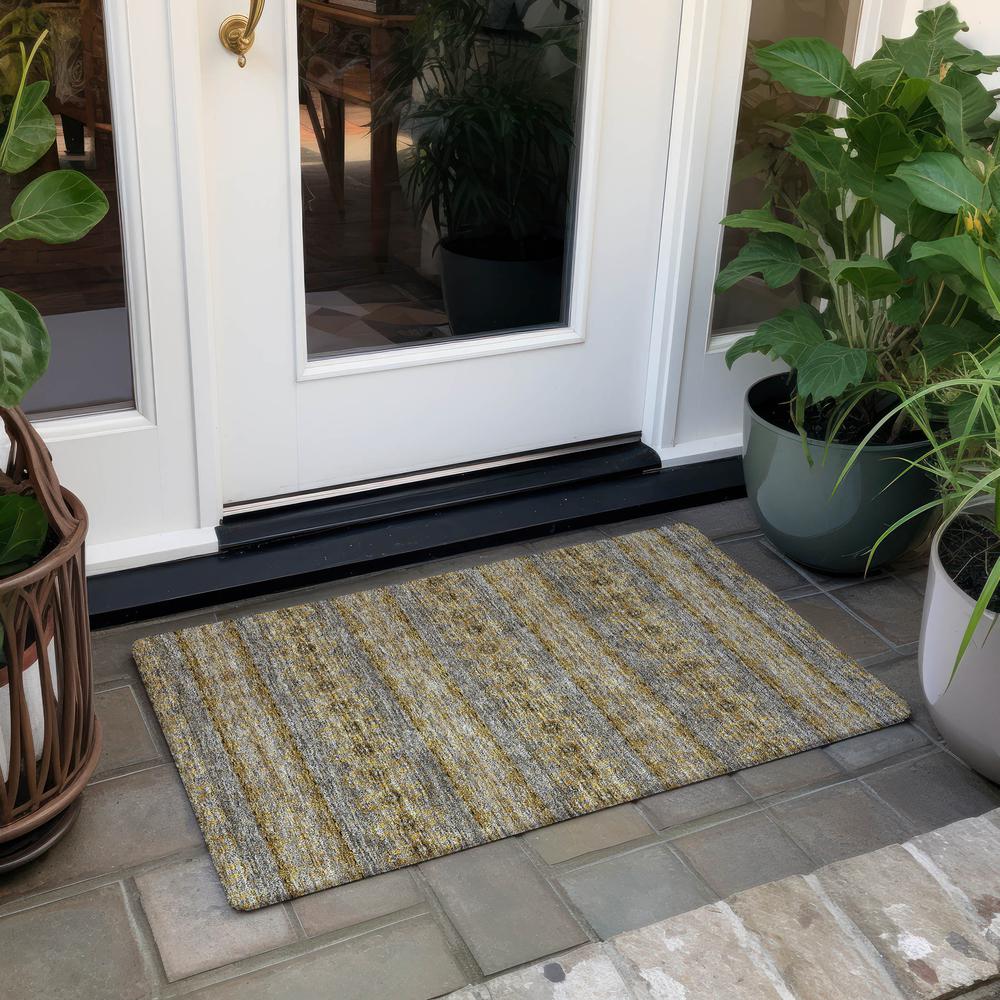 Chantille ACN615 Gold 1'8" x 2'6" Rug. Picture 7