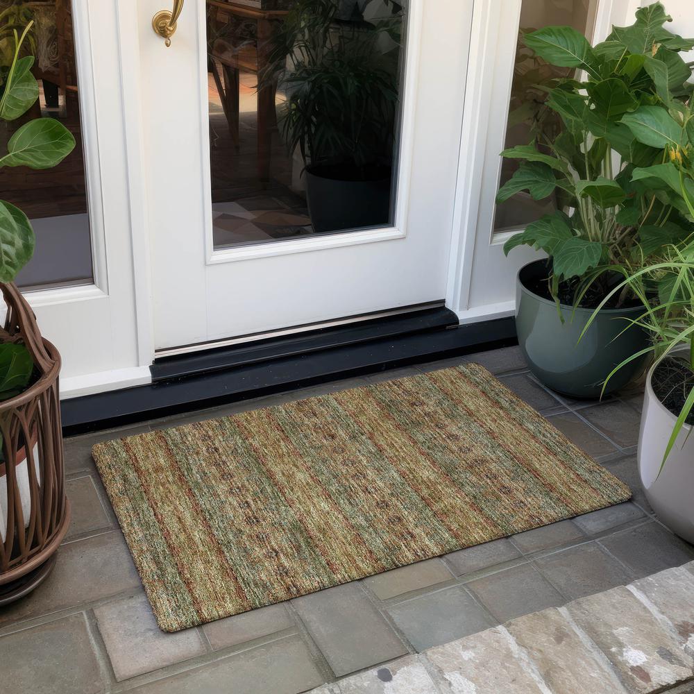 Chantille ACN615 Green 1'8" x 2'6" Rug. Picture 7