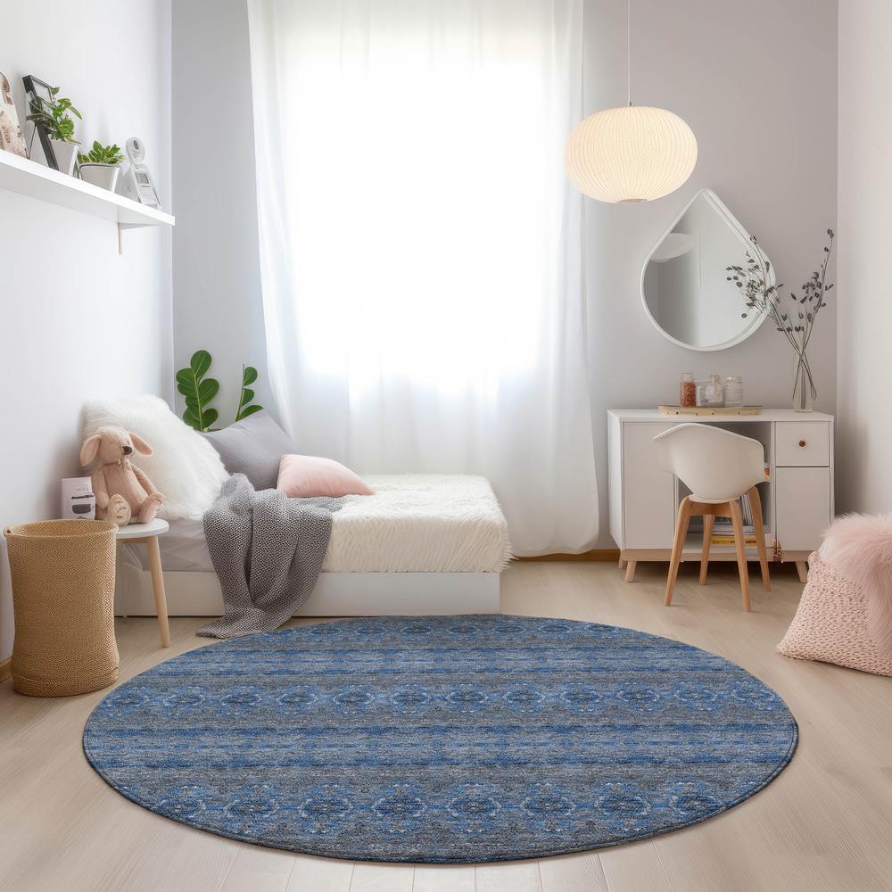 Chantille ACN615 Blue 8' x 8' Rug. Picture 7