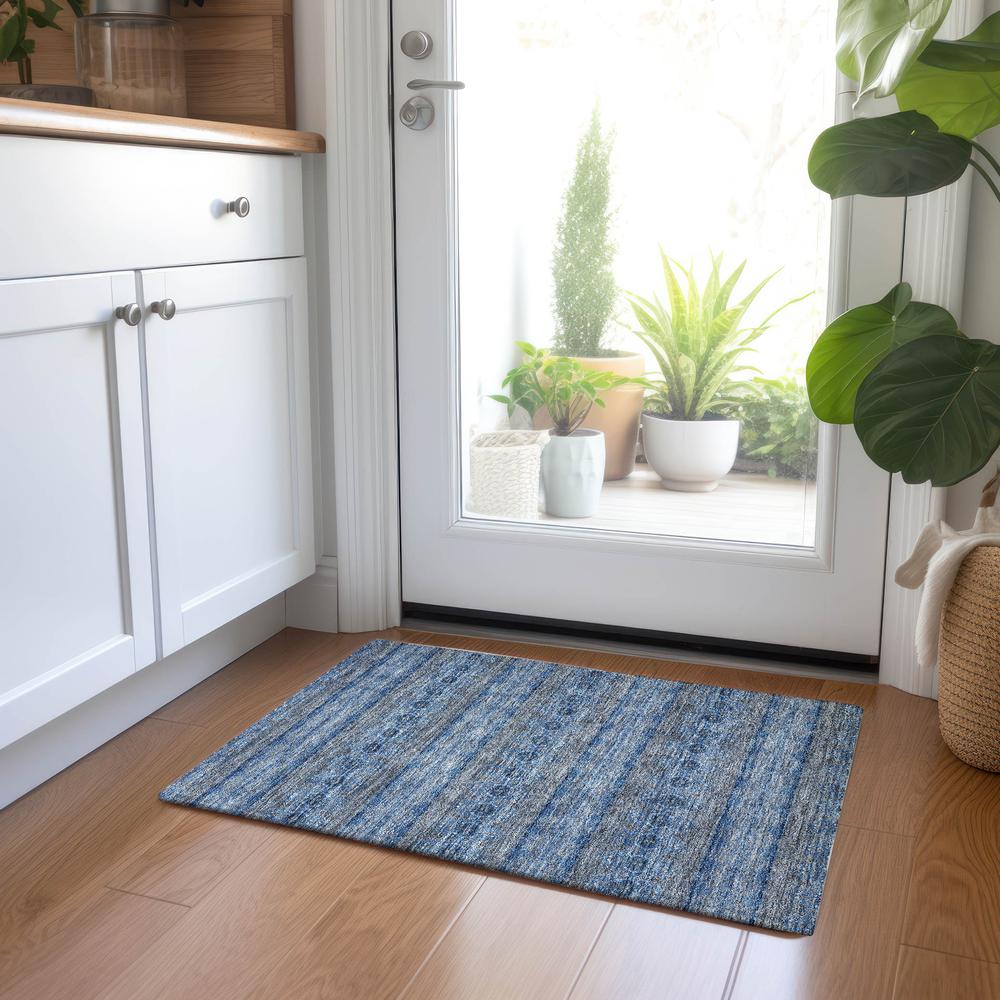 Chantille ACN615 Blue 1'8" x 2'6" Rug. Picture 6