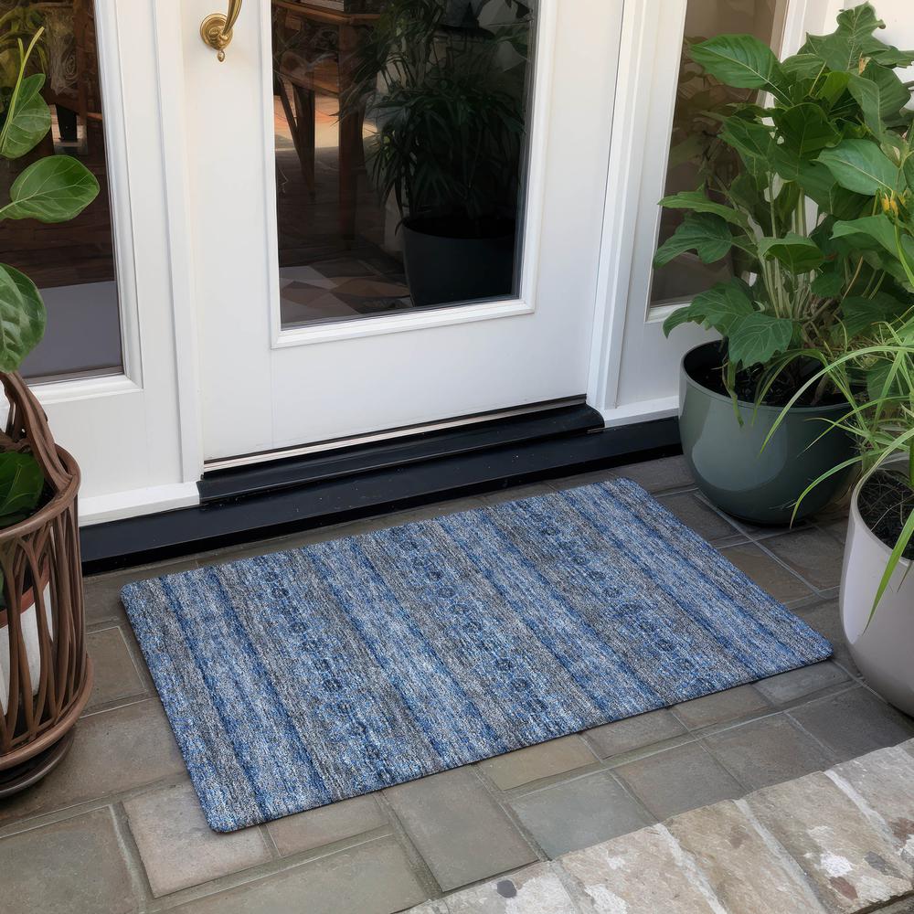 Chantille ACN615 Blue 1'8" x 2'6" Rug. Picture 7