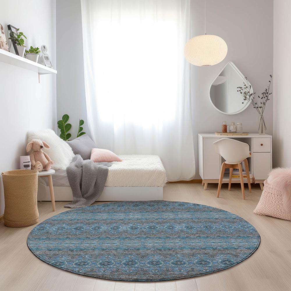 Chantille ACN615 Teal 8' x 8' Rug. Picture 6