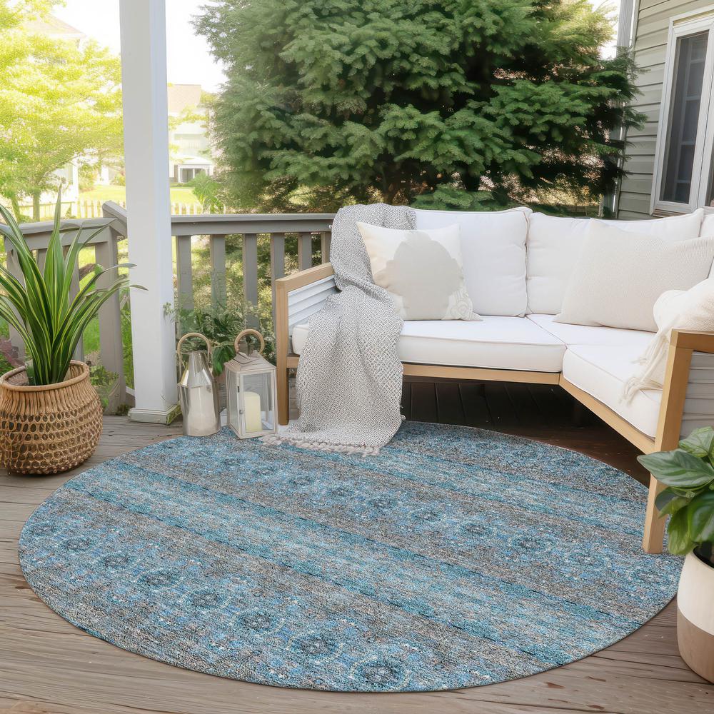 Chantille ACN615 Teal 8' x 8' Rug. Picture 7