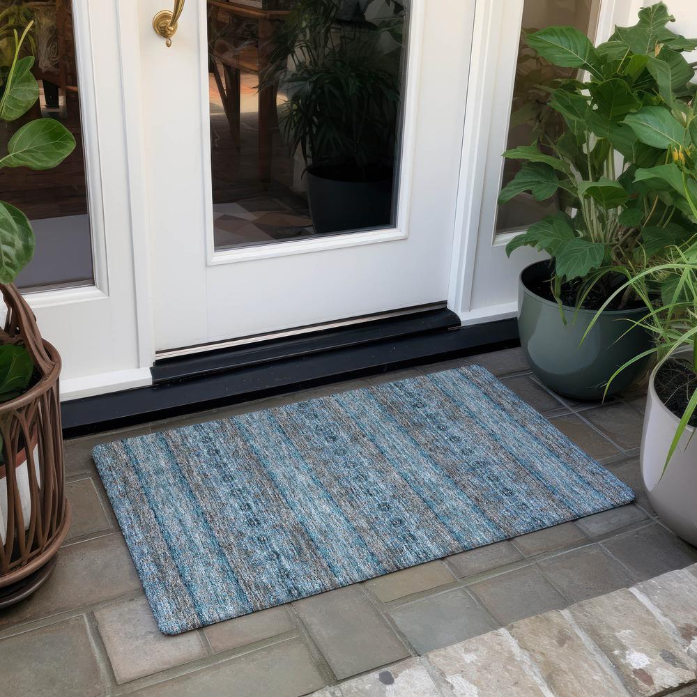 Chantille ACN615 Teal 1'8" x 2'6" Rug. Picture 7