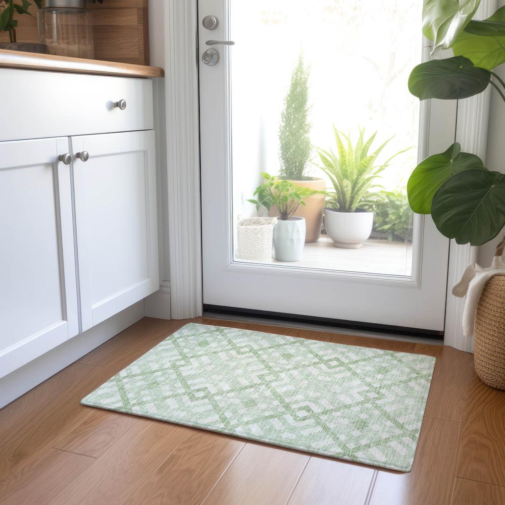 Chantille ACN616 Green 1'8" x 2'6" Rug. Picture 6