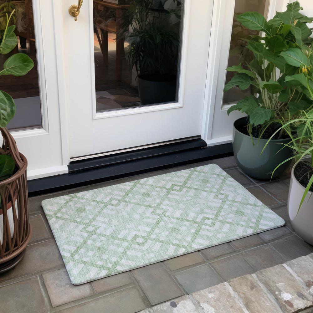 Chantille ACN616 Green 1'8" x 2'6" Rug. Picture 7