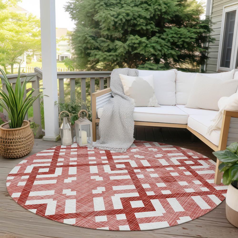 Chantille ACN616 Red 8' x 8' Rug. Picture 7