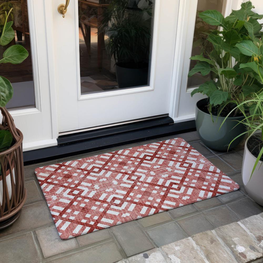 Chantille ACN616 Red 1'8" x 2'6" Rug. Picture 7