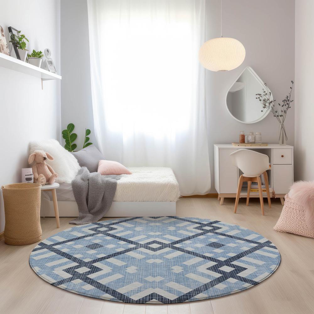 Chantille ACN616 Blue 8' x 8' Rug. Picture 6