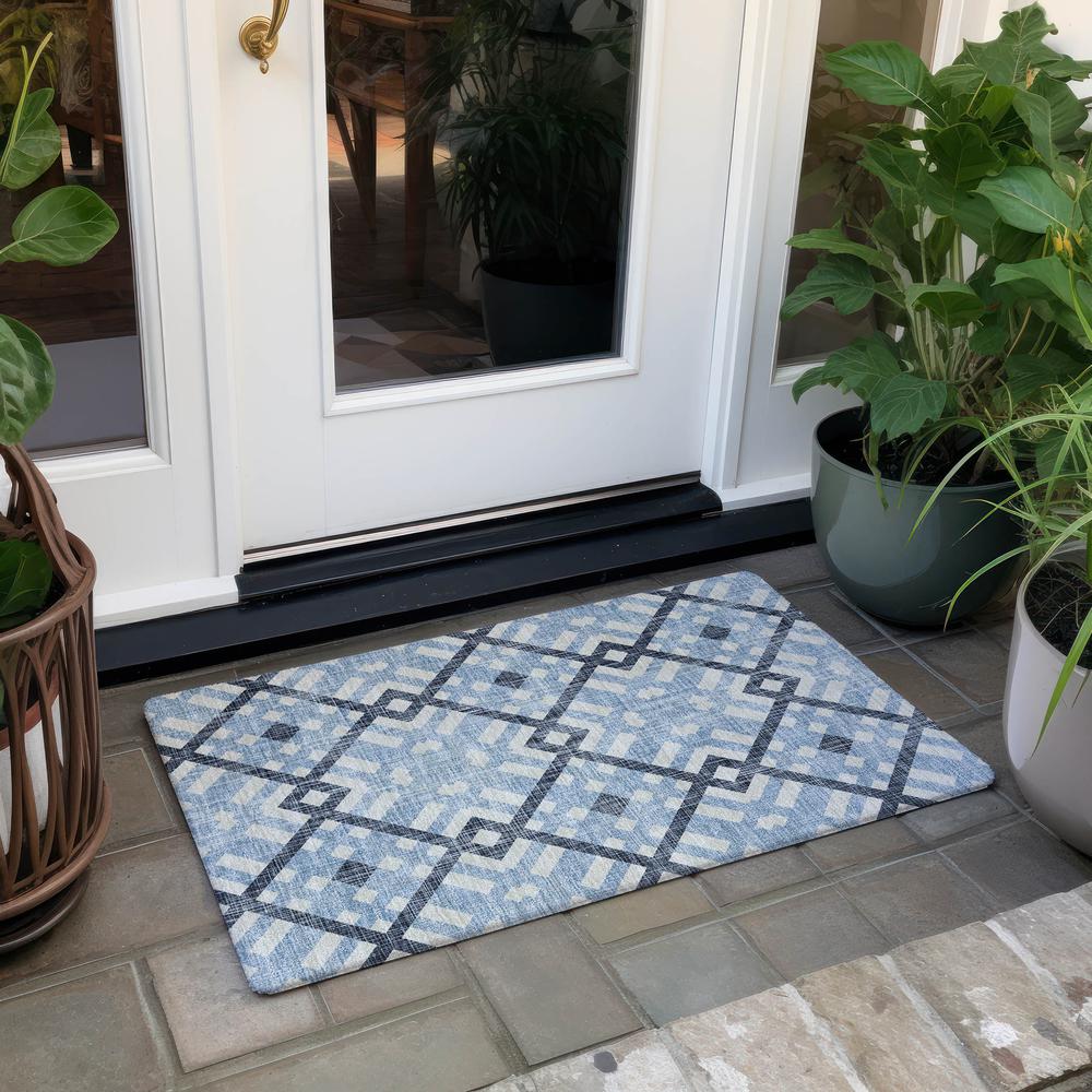 Chantille ACN616 Blue 1'8" x 2'6" Rug. Picture 7