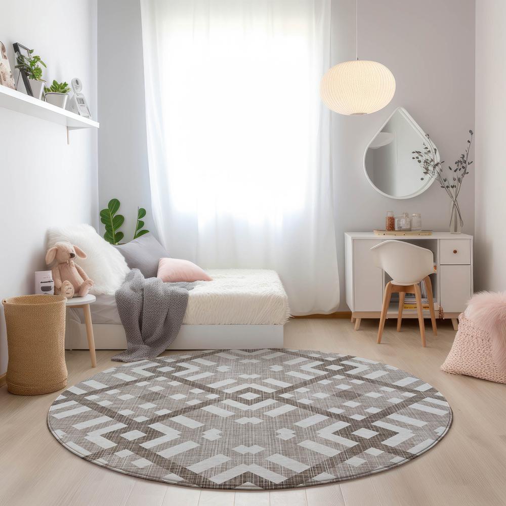 Chantille ACN616 Brown 8' x 8' Rug. Picture 6