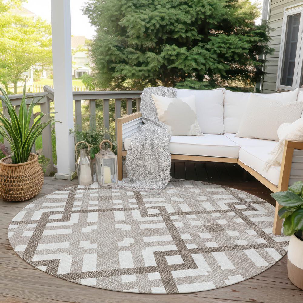 Chantille ACN616 Brown 8' x 8' Rug. Picture 7