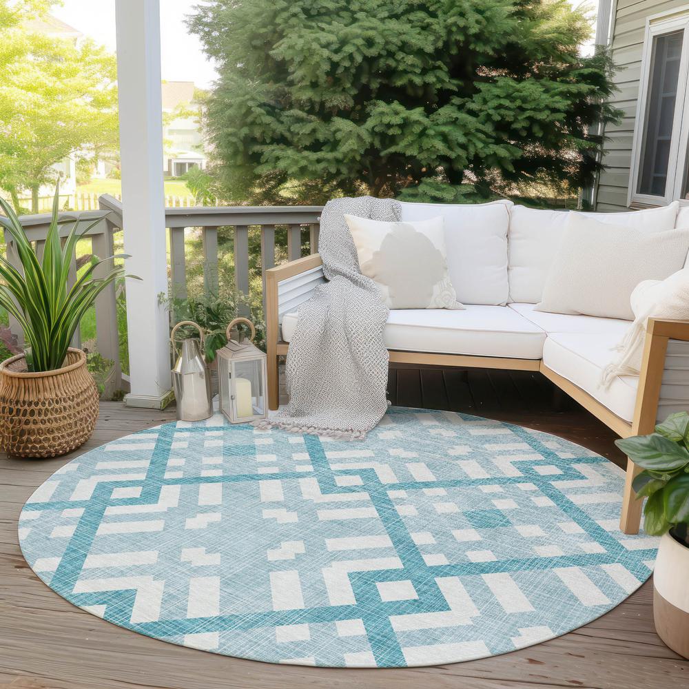 Chantille ACN616 Teal 8' x 8' Rug. Picture 7