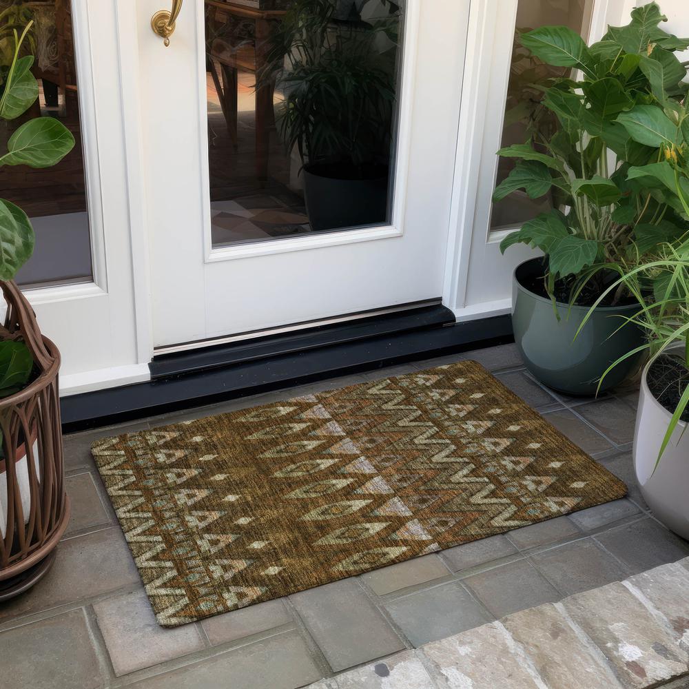 Chantille ACN617 Brown 1'8" x 2'6" Rug. Picture 7