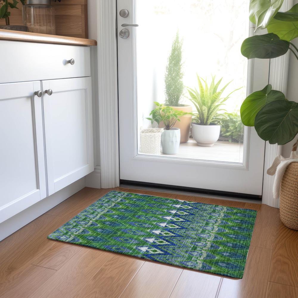 Chantille ACN617 Green 1'8" x 2'6" Rug. Picture 6