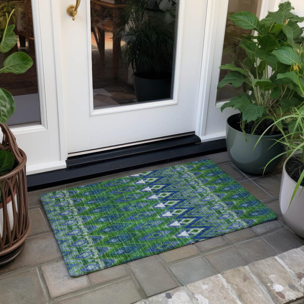 Chantille ACN617 Green 1'8" x 2'6" Rug. Picture 7