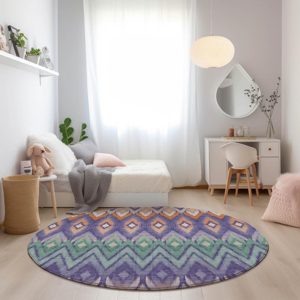 Chantille ACN617 Purple 8' x 8' Rug. Picture 7