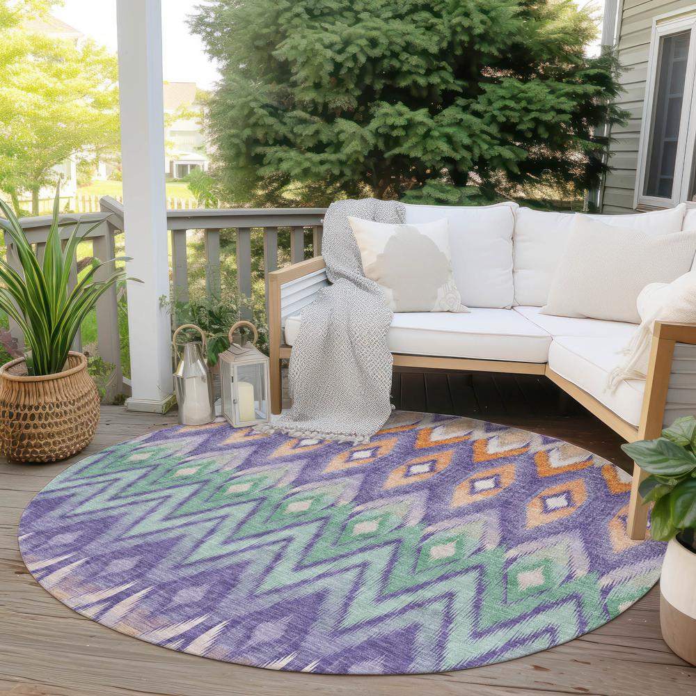 Chantille ACN617 Purple 8' x 8' Rug. Picture 8