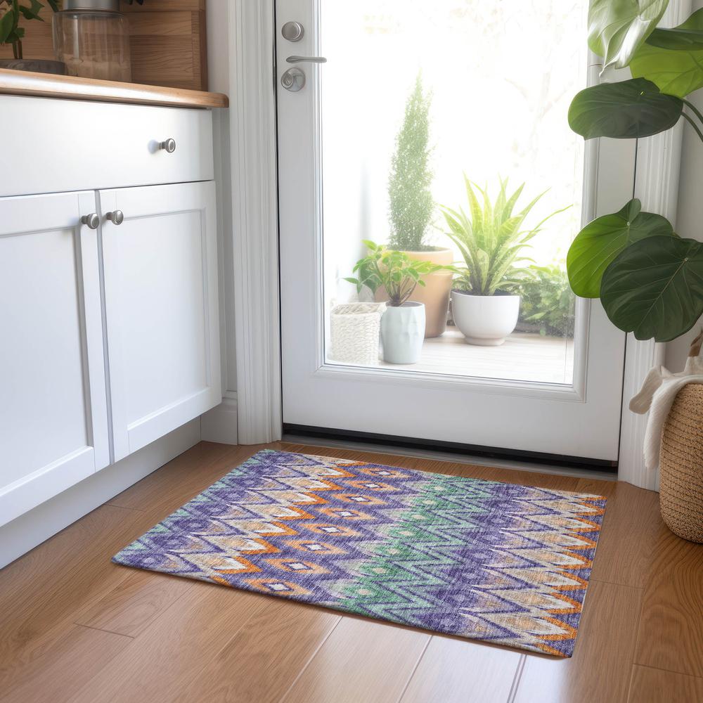 Chantille ACN617 Purple 1'8" x 2'6" Rug. Picture 6