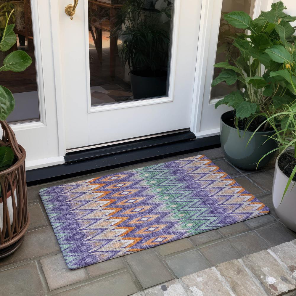 Chantille ACN617 Purple 1'8" x 2'6" Rug. Picture 7