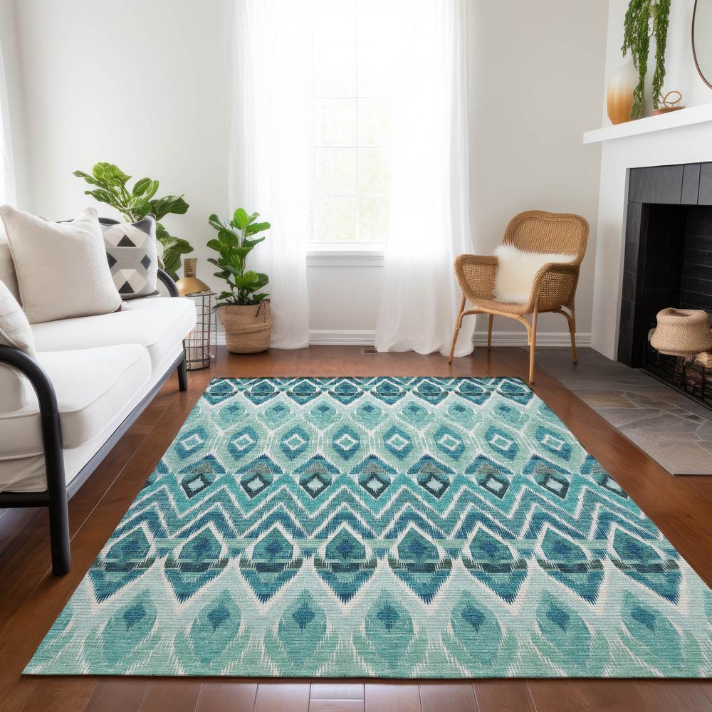 Chantille ACN617 Teal 2'6" x 3'10" Rug. Picture 7