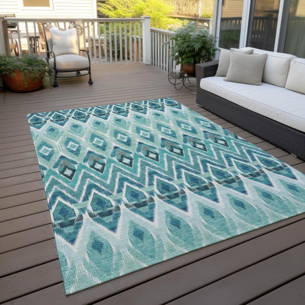 Chantille ACN617 Teal 2'6" x 3'10" Rug. Picture 8
